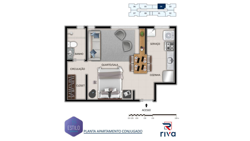 Apartamento Conjugado