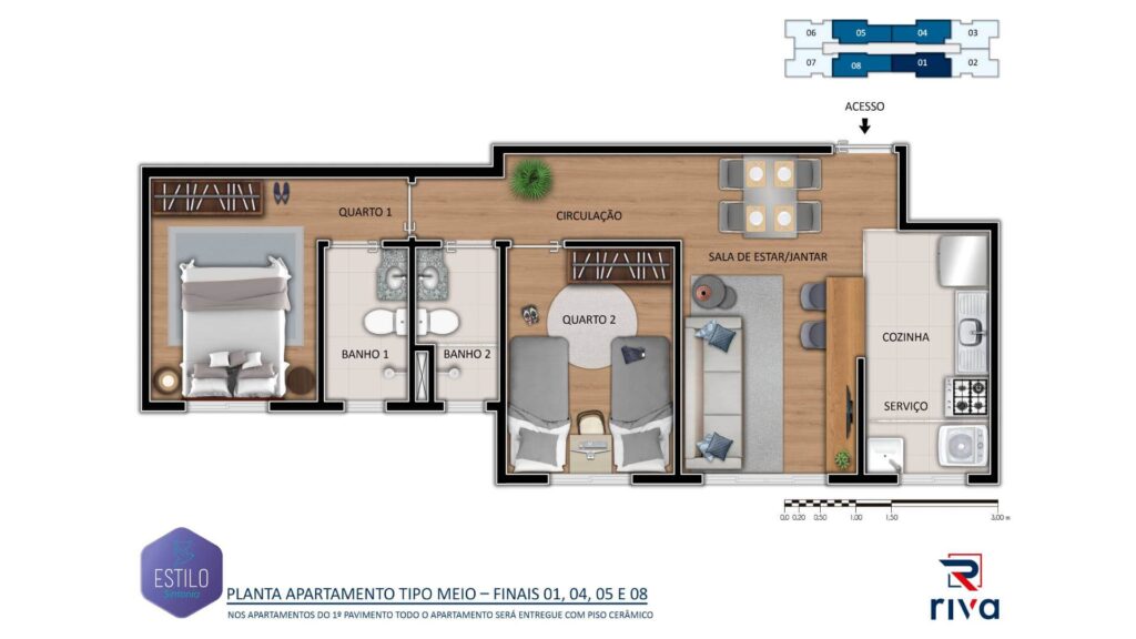 Apartamento Tipo Meio