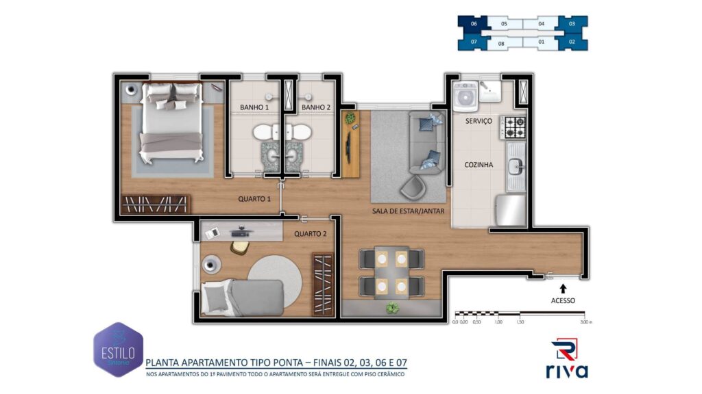 Apartamento Tipo Ponta