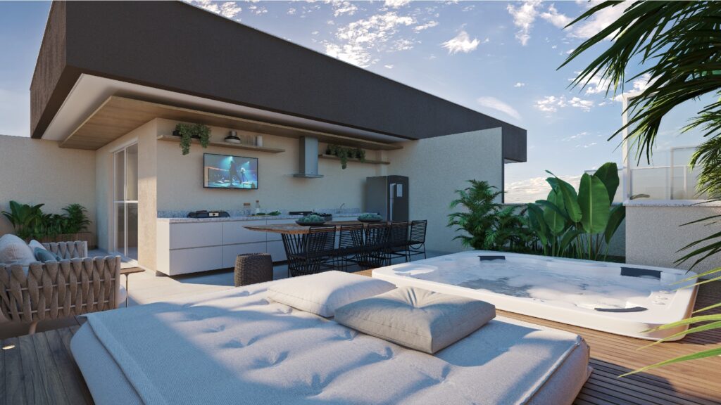 Terraço da Cobertura Duplex de 3 Quartos com Suíte