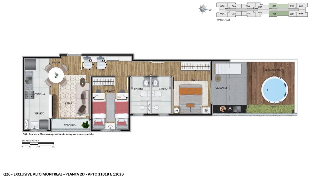 Planta Apto. 1101B Ponta
