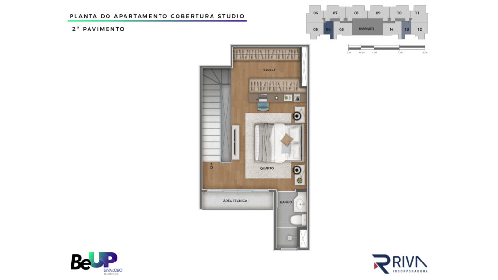 Planta Cobertura Studio