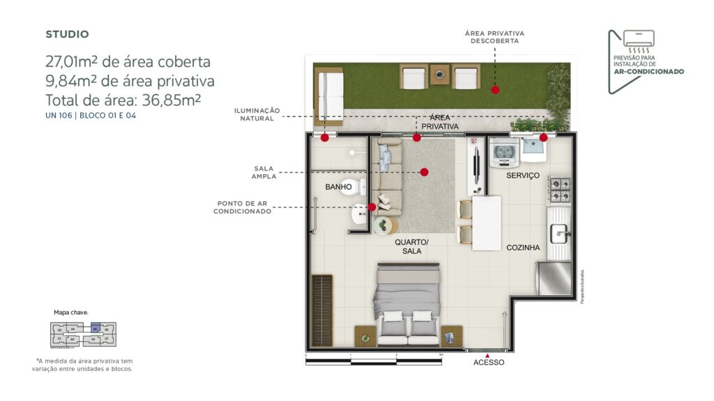 Studio - 36,85 m²