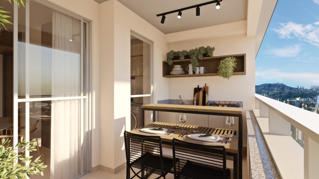 VARANDA GOURMET DO APARTAMENTO DE 3 QUARTOS COM SUÍTE