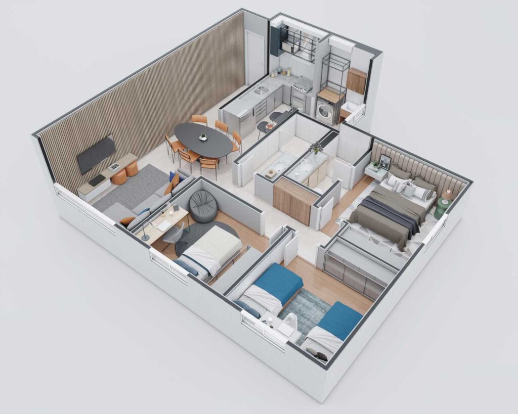 APT 03 QTS PLANTA ISOMETRICA
