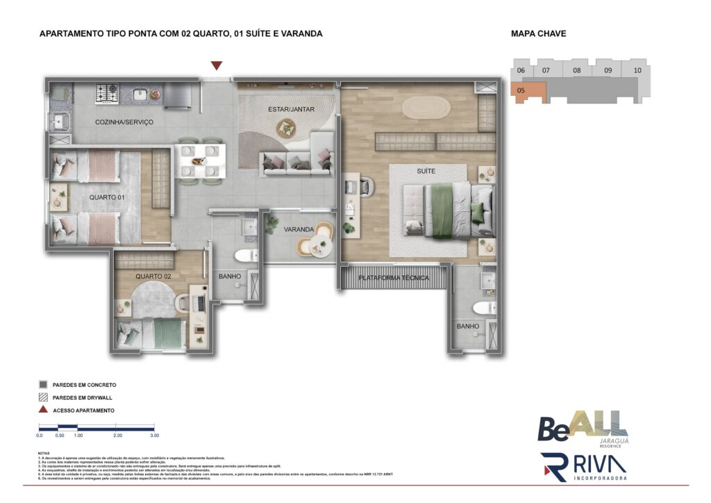 BE-ALL-JARAGUA-APTO 03 QUARTOS SUITE 01-R04-min