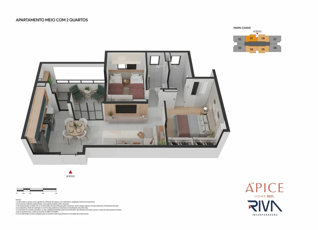 H09_AxométricaPlantaApartamento2Qs_Baixa