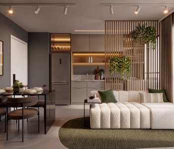 LIVING APTO DE 2 QUARTOS COM SUÍTE Cittá Bene